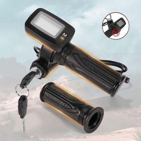 48V Bike Throttle Left Side Grips Fits for Tuttio Soleil 01 Electric Dirt Bike w/LCD Display M Button Only (New Version, Cannot Be Used Interchangeably with The Old Throttle) in Saudi Arabia
