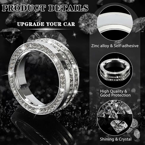 TOMALL Bling Center Console Driving Mode Knob Cover Compatible with Lincoln Aviator/Continental/Corsair/Navigator/Navigator L. Variable Speed Button Cap Trims Modified Bling Accessories for Car in Saudi Arabia
