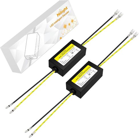 جهاز فك ترميز LED للدراجة النارية من Nilight، 14 وات مضاد للوميض، مقاوم للتحميل، إلغاء خطأ إشارة الانعطاف، حزمة من 2 in Saudi Arabia