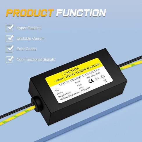 جهاز فك ترميز LED للدراجة النارية من Nilight، 14 وات مضاد للوميض، مقاوم للتحميل، إلغاء خطأ إشارة الانعطاف، حزمة من 2 in Saudi Arabia