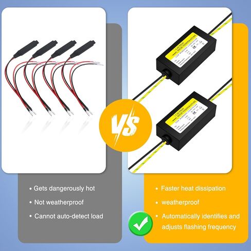 جهاز فك ترميز LED للدراجة النارية من Nilight، 14 وات مضاد للوميض، مقاوم للتحميل، إلغاء خطأ إشارة الانعطاف، حزمة من 2 in Saudi Arabia