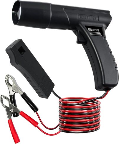 allsun Professional Timing Light for 12V Engines,Inductive Clamp Ignition Tester with Adjustable Timing, BTDC/ATDC Measurement,Car,Truck, Motorcycle Tune Up Tool,No Extra Batteries Needed in Saudi Arabia