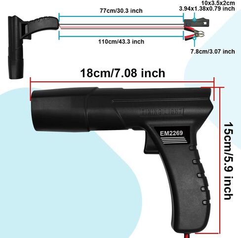 allsun Professional Timing Light for 12V Engines,Inductive Clamp Ignition Tester with Adjustable Timing, BTDC/ATDC Measurement,Car,Truck, Motorcycle Tune Up Tool,No Extra Batteries Needed in Saudi Arabia