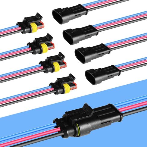MUYI 10 Kit 2 Pin Way Waterproof Electrical Connector 1.5mm Series Terminals Water Resistend in Saudi Arabia