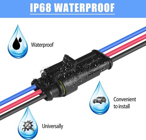 MUYI 10 Kit 2 Pin Way Waterproof Electrical Connector 1.5mm Series Terminals Water Resistend in Saudi Arabia