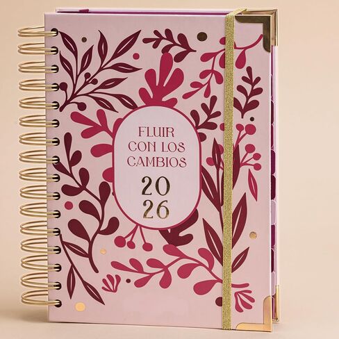 Agenda Inspírate 2026 – Agenda de una página por día, incluye calendario mensual, control financiero y bienestar | agenda en español con tips motivacionales diarios para motivarte a fluir con los cambios. in Saudi Arabia