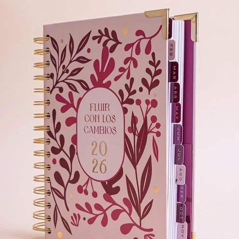 Agenda Inspírate 2026 – Agenda de una página por día, incluye calendario mensual, control financiero y bienestar | agenda en español con tips motivacionales diarios para motivarte a fluir con los cambios. in Saudi Arabia