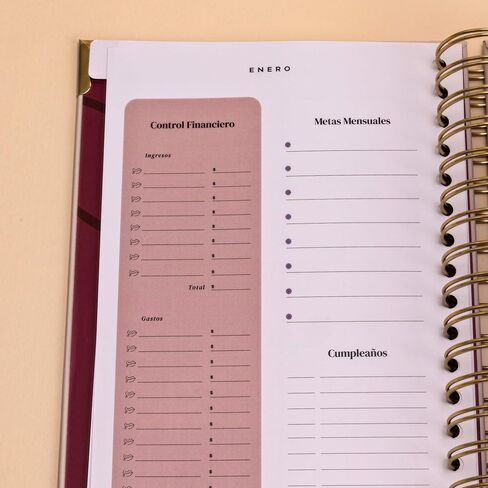 Agenda Inspírate 2026 – Agenda de una página por día, incluye calendario mensual, control financiero y bienestar | agenda en español con tips motivacionales diarios para motivarte a fluir con los cambios. in Saudi Arabia