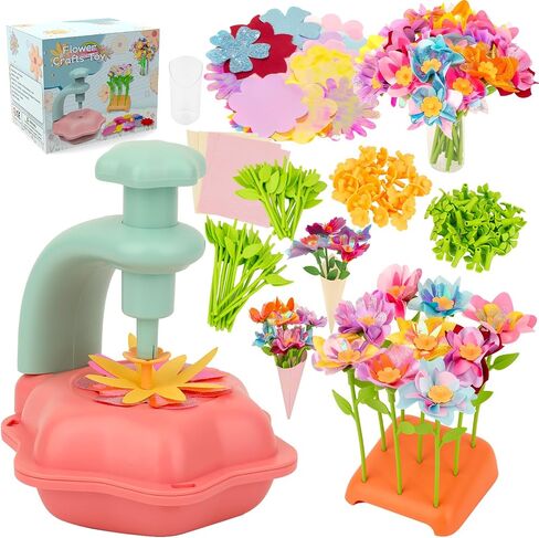 Fabric Flower Bouquets Toys - Kids DIY Arts and Crafts Kit,Creative Birthday Gifts for Girls Ages 4 5 6 7 8+ Build Your Own Flowers,Preschool Education Activities & Entertainment Flower Toys (Purple) in Saudi Arabia