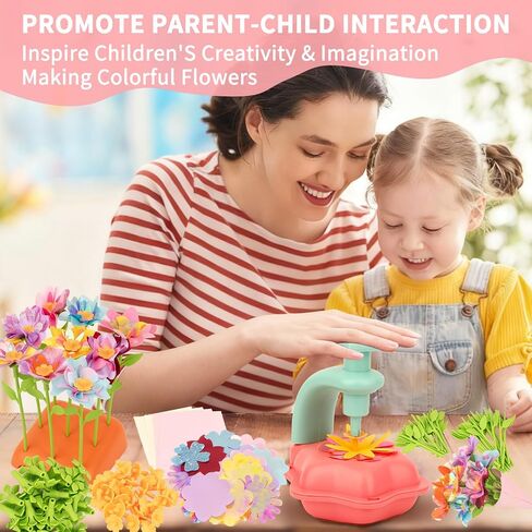 Fabric Flower Bouquets Toys - Kids DIY Arts and Crafts Kit,Creative Birthday Gifts for Girls Ages 4 5 6 7 8+ Build Your Own Flowers,Preschool Education Activities & Entertainment Flower Toys (Purple) in Saudi Arabia