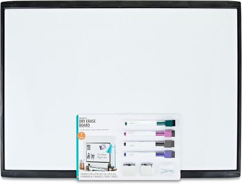 Magnetic Dry Erase Board, Black, Height 17" x Width 23" x Depth 0.65" in Saudi Arabia