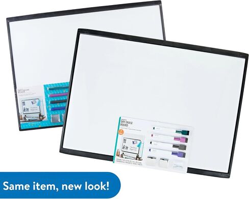 Magnetic Dry Erase Board, Black, Height 17" x Width 23" x Depth 0.65" in Saudi Arabia