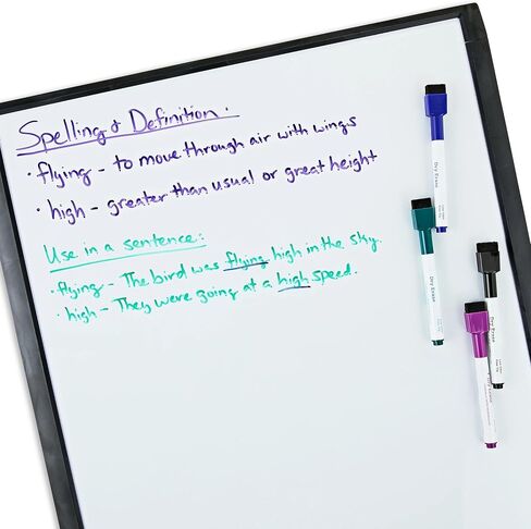 Magnetic Dry Erase Board, Black, Height 17" x Width 23" x Depth 0.65" in Saudi Arabia