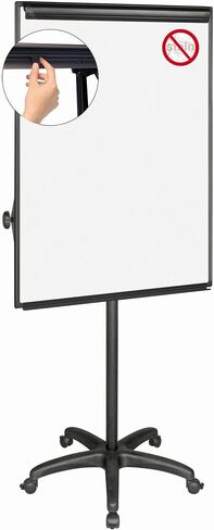 MasterVision Mobile Easel, 27.5" x 39" Dry Erase Board, Presentation Easel with Black Frame and Base in Saudi Arabia