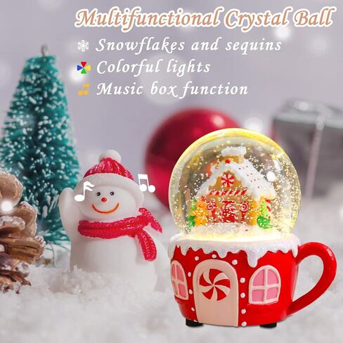 عيد الميلاد الثلج الكرات الموسيقية المهد - مشهد المهد الثلج غلوب المقتنيات عيد الميلاد الثلج كرات الكرات الذهب لطيف الثلج الكرة الأرضية للنساء هدية عيد ميلاد ديكور عيد الميلاد 2024 جديد in Kuwait