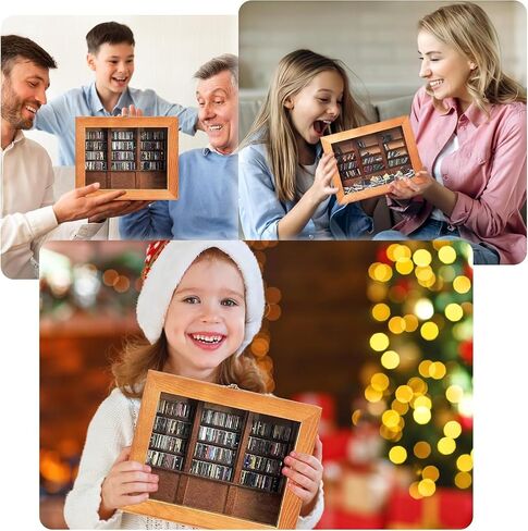 Mini Anxiety Bookshelf – Wooden Display Cabinet with 200 Mini Books, Shake Away Stress and Anxiety, Ideal for Home Decor, Office Décor in Saudi Arabia