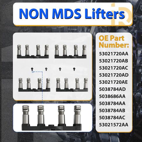 طقم رافع عمود الحدبات لمحرك NON MDS HEMI مع مجموعة حشية الرأس ومسامير مناسبة لكرايسلر 300 أسبن جيب جراند كوماندر شيروكي دودج رام 1500 2500 3500 5.7L 2009-2015 53022263AF 5038784AD HS26423PT in Kuwait