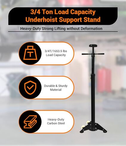2PACK Underhoist Support Stand, 3/4 Ton Jack Stand, Under Hoist Stand for Vehicle Lifting & Support, 1655Lbs Capacity, Lifting from 38.4 to 75.4Inch, in Kuwait