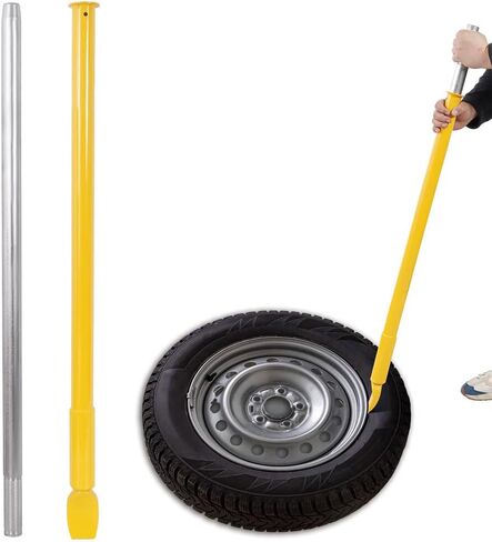 مطرقة منزلق لكسر خرز الإطارات، أداة كسر خرز فولاذية شديدة التحمل مقاس 46.5 بوصة لإطارات السيارات والشاحنات والمقطورة والجرارات، مطرقة تأثير تغيير الإطارات المحمولة، أصفر in Kuwait