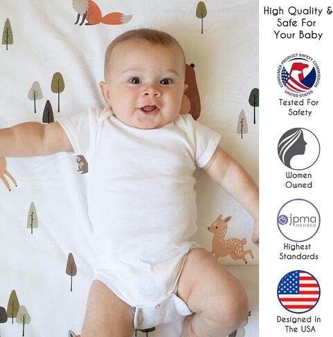 Sweet Jojo Designs Slate Blue Playmat Tummy Time Baby and Infant Play Mat for Bear Mountain Watercolor Collection in Saudi Arabia