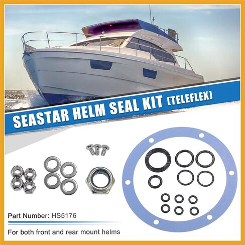 مجموعة واحدة من حشية مضخة التوجيه الهيدروليكية لـ Baystar Helms HH5231 HH5271 HH5273 مجموعة سدادات الخوذة الهيدروليكية تحل محل استبدال HS5176 in Kuwait