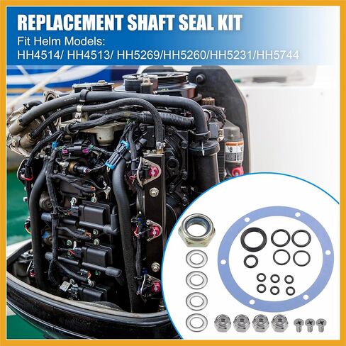 مجموعة واحدة من حشية مضخة التوجيه الهيدروليكية لـ Baystar Helms HH5231 HH5271 HH5273 مجموعة سدادات الخوذة الهيدروليكية تحل محل استبدال HS5176 in Kuwait