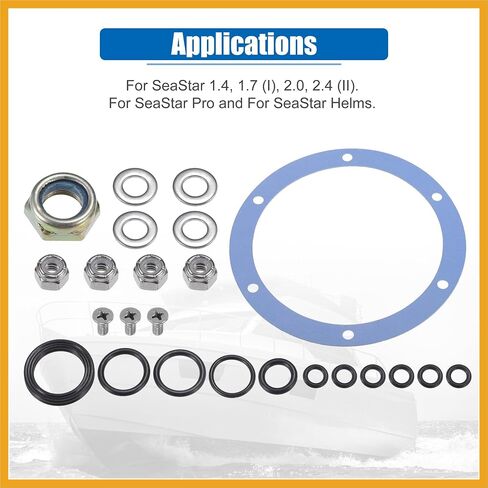 مجموعة واحدة من حشية مضخة التوجيه الهيدروليكية لـ Baystar Helms HH5231 HH5271 HH5273 مجموعة سدادات الخوذة الهيدروليكية تحل محل استبدال HS5176 in Kuwait