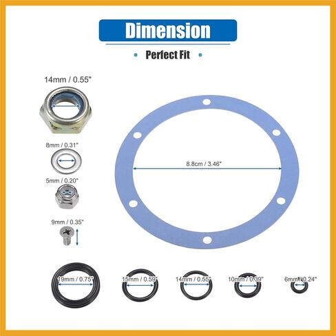 مجموعة واحدة من حشية مضخة التوجيه الهيدروليكية لـ Baystar Helms HH5231 HH5271 HH5273 مجموعة سدادات الخوذة الهيدروليكية تحل محل استبدال HS5176 in Kuwait