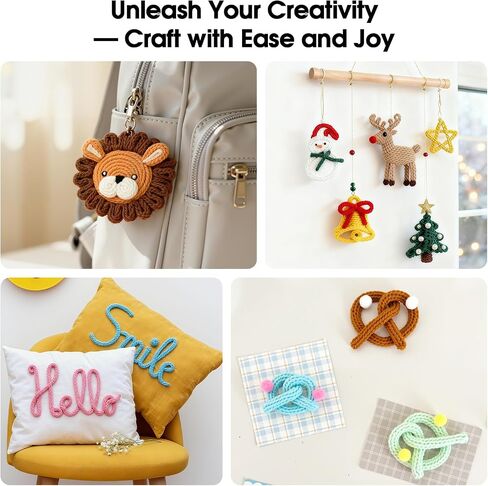 آلة حياكة I-Cord الأوتوماتيكية من Yocrefun، أداة صانع iCord الكهربائية، آلة كروشيه i-Cord Knitter، ماكينة غزل بدون استخدام اليدين لمشاريع حياكة الكروشيه السريعة DIY (وردي) in Kuwait