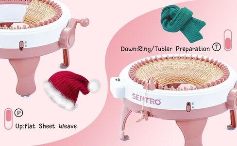 ماكينة حياكة سنترو 48 إبرة للبالغين، ماكينة حياكة كروشيه دائرية أوتوماتيكية ذكية مع عداد صفوف in Kuwait