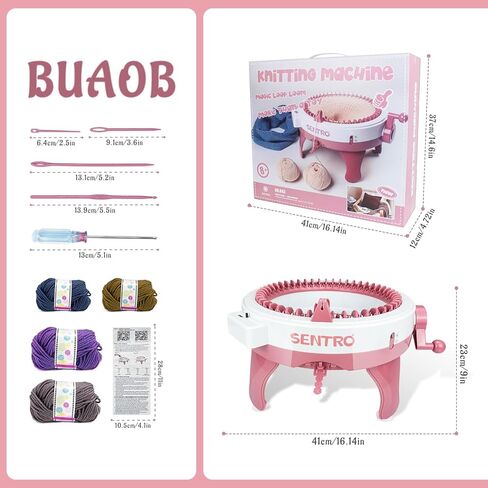 ماكينة حياكة سنترو 48 إبرة للبالغين، ماكينة حياكة كروشيه دائرية أوتوماتيكية ذكية مع عداد صفوف in Kuwait