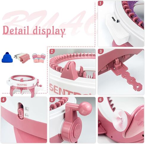 ماكينة حياكة سنترو 48 إبرة للبالغين، ماكينة حياكة كروشيه دائرية أوتوماتيكية ذكية مع عداد صفوف in Kuwait