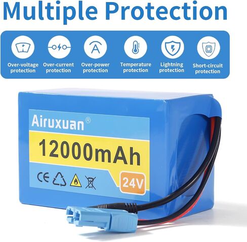 24V 12Ah Lithium Battery for Kids Ride-On Cars & Power Wheels, 25A BMS, 2A Fast Charger,Compatible with Dynacraft Realtree 24V UTVs & Disney Princess Carriage in Saudi Arabia