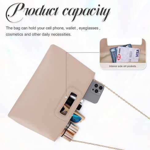 Fecialy Top Handle Clutch Purses for Women Dressy Formal Evening Handbag Leather Shoulder Crossbody Bag with Chain in Saudi Arabia