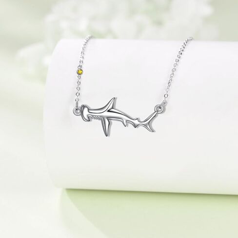 YAFEINI Hammerhead Shark Necklace Sterling Silver Pendant Shark Jewelry Gifts for Diver Women Girls in Kuwait