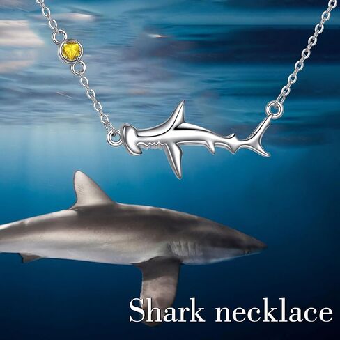 YAFEINI Hammerhead Shark Necklace Sterling Silver Pendant Shark Jewelry Gifts for Diver Women Girls in Kuwait