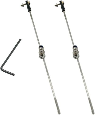2PCS RC قارب Pushrod مجموعة البلاستيك التعادل قضيب نهاية الكرة رئيس مشترك قضيب النهاية مع Pushrod و Pushrod موصل ربط سدادة ل RC قارب DIY نموذج السفينة جزء (M2 / M3 التعادل قضيب نهاية، M2x150mm / M3x150mm Pushrod) in Kuwait