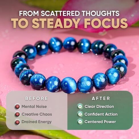 Conscious Items Spiritual Bracelets for Women & Men, Healing Crystal Bracelet with Natural Stones for Meditation, Chakra Alignment & Inner Transformation in Saudi Arabia