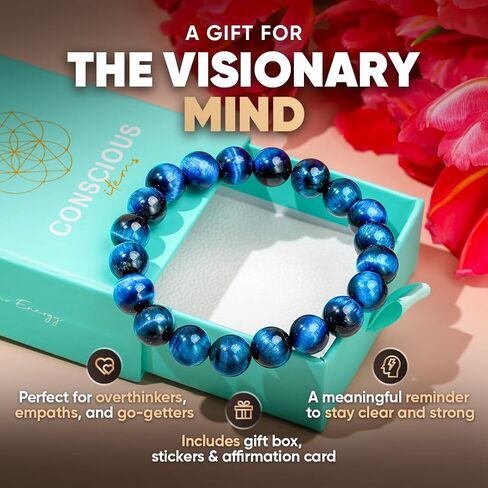 Conscious Items Spiritual Bracelets for Women & Men, Healing Crystal Bracelet with Natural Stones for Meditation, Chakra Alignment & Inner Transformation in Saudi Arabia