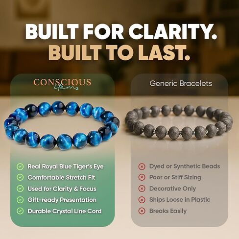 Conscious Items Spiritual Bracelets for Women & Men, Healing Crystal Bracelet with Natural Stones for Meditation, Chakra Alignment & Inner Transformation in Saudi Arabia