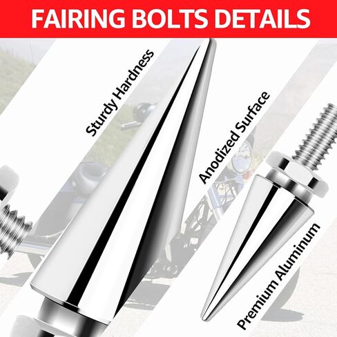 مسامير الزجاج الأمامي للدراجات النارية، مسامير هدية للزجاج الأمامي متوافقة مع Harley Davidson Street Glide Electra Glide Ultra Classic Ultra Limited Tri Glide 1996-2013، كروم in Kuwait