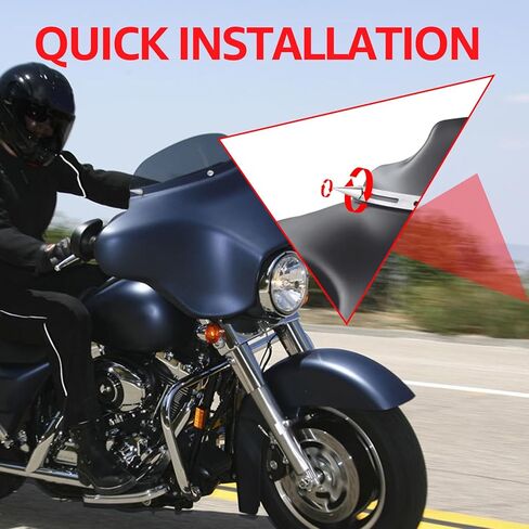 مسامير الزجاج الأمامي للدراجات النارية، مسامير هدية للزجاج الأمامي متوافقة مع Harley Davidson Street Glide Electra Glide Ultra Classic Ultra Limited Tri Glide 1996-2013، كروم in Kuwait
