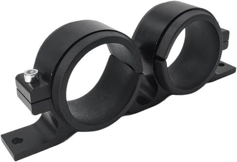 60mm Aluminum Alloy Car Fuel Pump Mounting Bracket Dual Filter Clamp Cradle Twin Fuel Pump Mount Bracket Cradle For(Black) in Kuwait