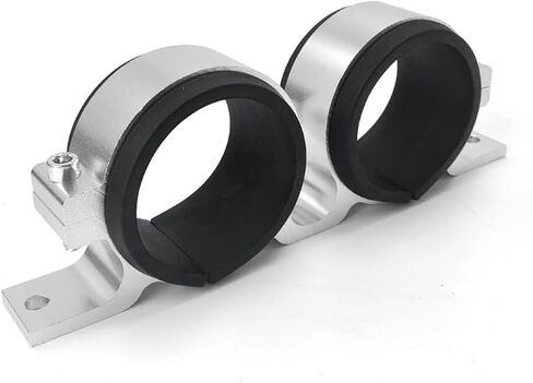 60mm Aluminum Alloy Car Fuel Pump Mounting Bracket Dual Filter Clamp Cradle Twin Fuel Pump Mount Bracket Cradle For(Black) in Kuwait