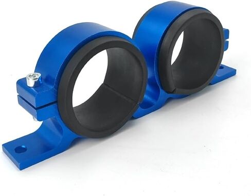 60mm Aluminum Alloy Car Fuel Pump Mounting Bracket Dual Filter Clamp Cradle Twin Fuel Pump Mount Bracket Cradle For(Black) in Kuwait