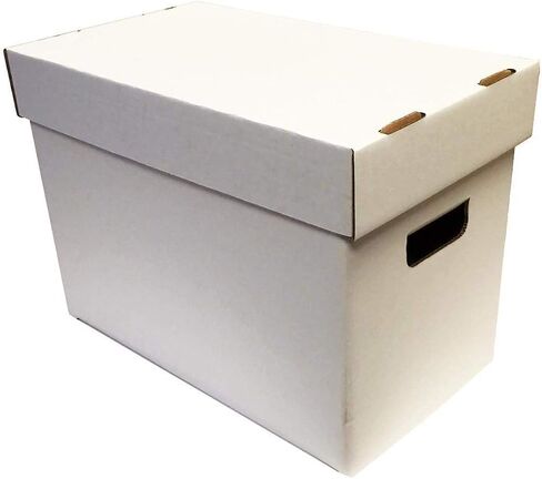 (5) Magazine Cardboard Storage Boxes - WHITE without Graphics by Max Pro in Saudi Arabia