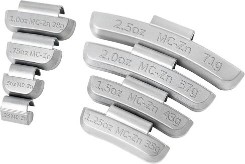 MC-Series مشبك من سبائك الزنك على مجموعة أوزان العجلات، تفاوتات دقيقة، 0.25 أونصة/0.5 أونصة/0.75 أونصة/1.0 أونصة، 15 قطعة/نمط، 1.25 أونصة/1.5 أونصة/2 أونصة/2.5 أونصة، 5 قطع/نمط، إجمالي 80 قطعة in Kuwait