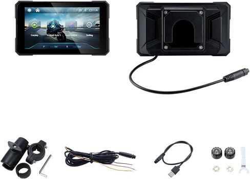 Motorcycle GPS with Wireless CarPlay & Android Auto, 5.0" 800 nits IPS Touchscreen, IP67 Waterproof, Dual Bluetooth, 5GHz WiFi, Screen Rotation, TPMS Support, Linux System in Saudi Arabia