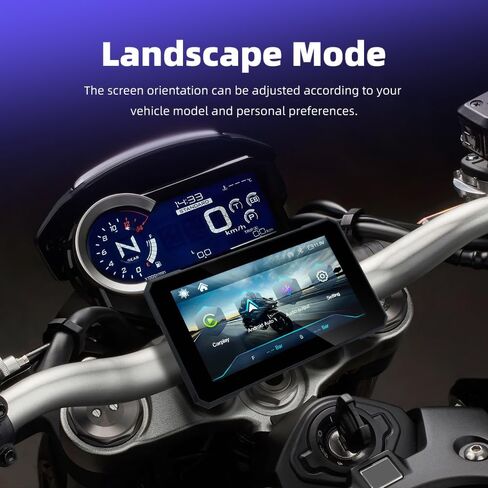 Motorcycle GPS with Wireless CarPlay & Android Auto, 5.0" 800 nits IPS Touchscreen, IP67 Waterproof, Dual Bluetooth, 5GHz WiFi, Screen Rotation, TPMS Support, Linux System in Saudi Arabia