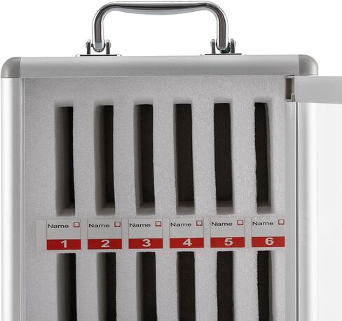 Aluminum Alloy Lock Box - Cell Phone Storage Cabinet with Safety Lock - Wall Cellphone Locker for Classroom - 12 Slots (Style 2) With Handle in Saudi Arabia